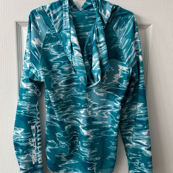 Boys Columbia PFG Hooded Shirt size 8 - Picture 2 of 3